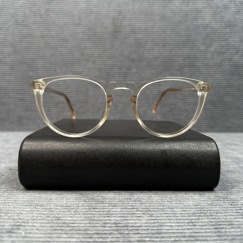 Warby Parker Haskell Crystal Clear Round Eyeglasses 49-22-145 LBF-500